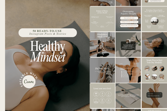 Download Healthy Mindset Instagram Templates - Instagram templates Collection