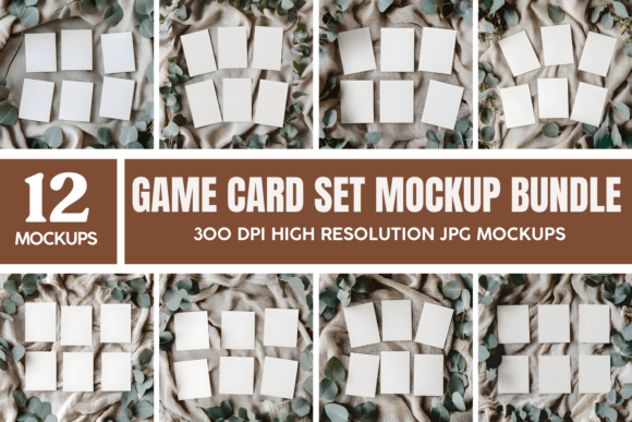 Download Game Card Set Mockup Bundle - Card set Collection