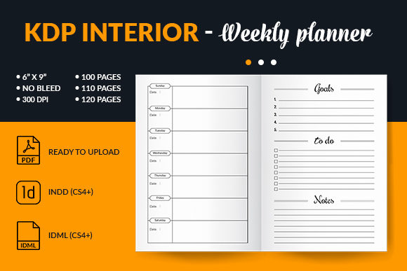 Download Weekly Planner Interior for Kdp Amazon - Kdp amazon Collection